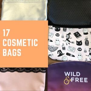 17 small cosmetic bags